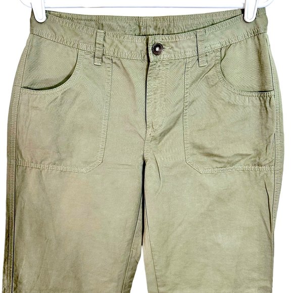 Life Is Good Green Chino Straight Leg Pants Women's 8 - Picture 2 of 10